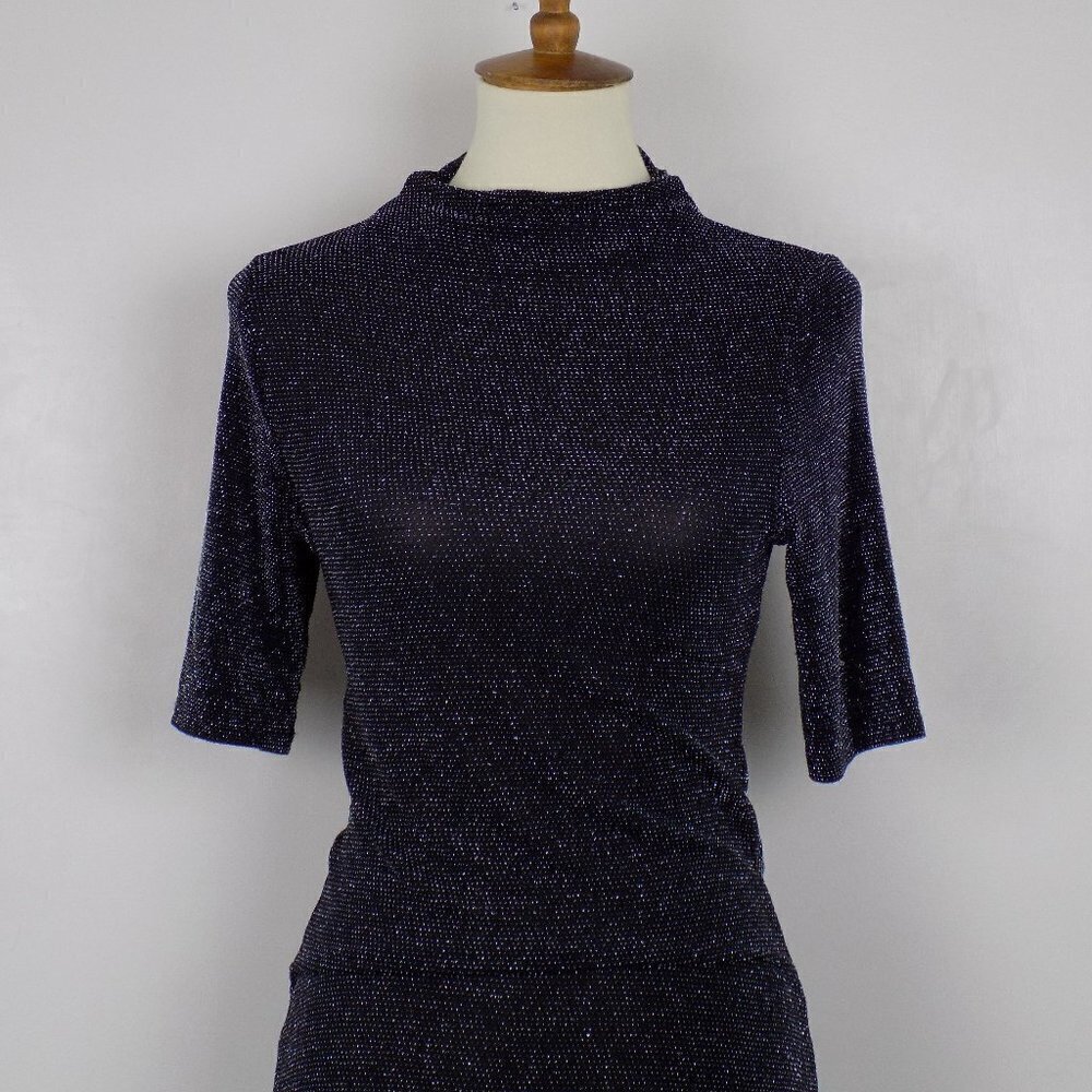 90s Y2K metallic sparkle mini dress LBD NYE